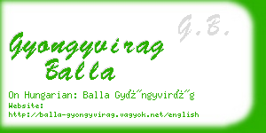 gyongyvirag balla business card